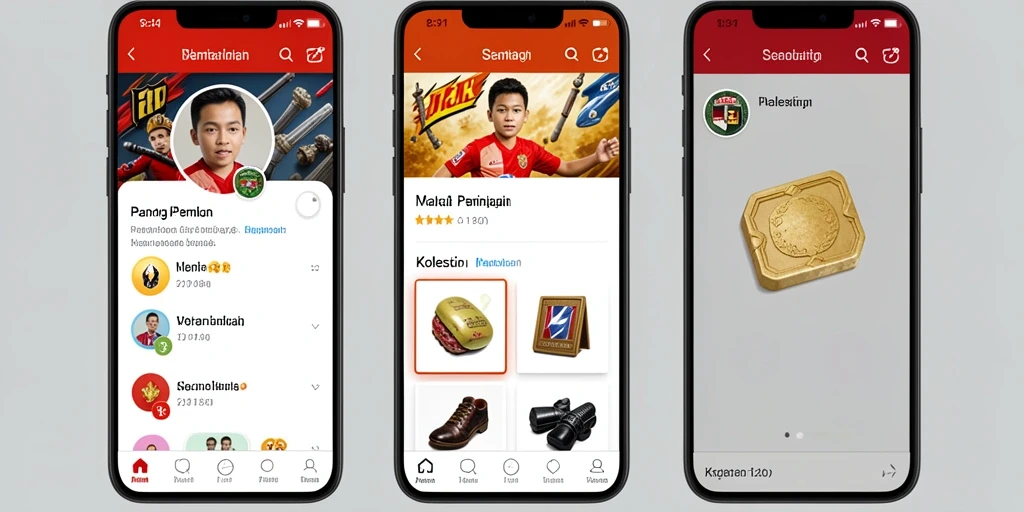 Screenshot menunjukkan tampilan antarmuka yang menarik dan user-friendly.