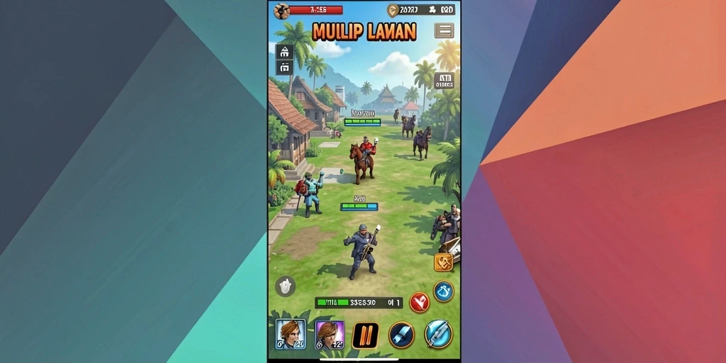 Gambar menunjukkan karakter utama dalam aksi petualangan.