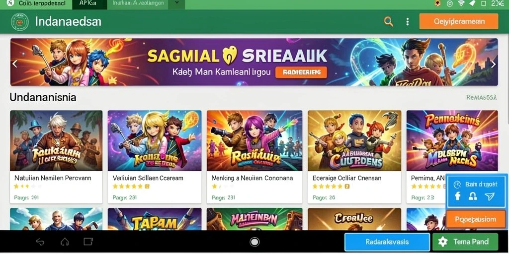 Tampilan utama dengan tim dan liga pilihan.