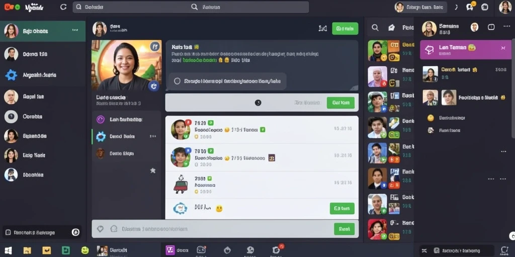 Gambar karakter utama dalam aksi seru.