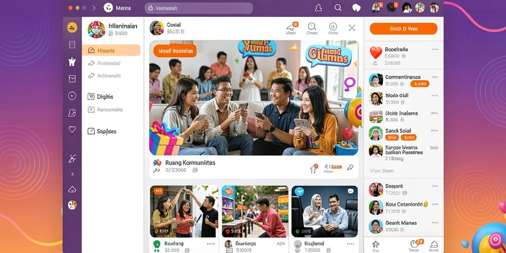 Tampilan utama game dengan karakter pilihan.