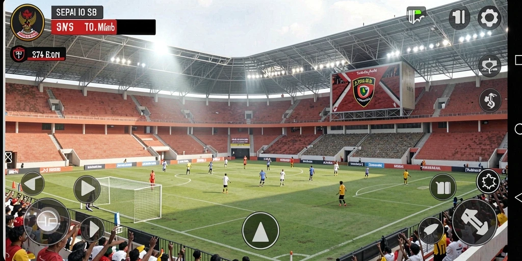 Tampilan utama permainan yang menarik.