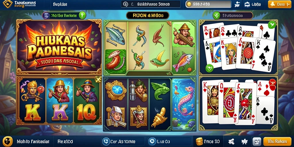 Tampilan awal game dengan karakter yang beragam.